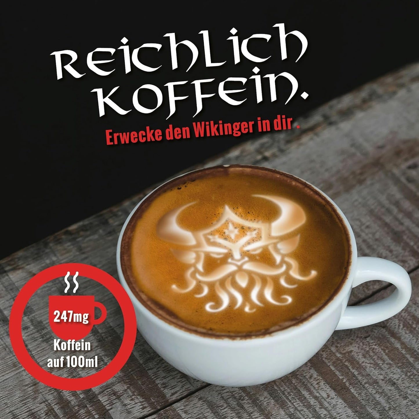 Pusta pieczeń - GUNNAR - 1kg - Cała kawa-Bohnen Extra Strong - Kräftige Robusta-Röstung - 494mg Kaffein je Tasse - Würzig & Kraftvoll mit Noten von dunkler Schokolade - Säurearm