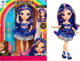 Rainbow High Be Dazzling - Genevieve Bleue - Niebieska lalka modowa 28 cm z narzędziem do ozdabiania, błyszczącymi kamieniami szlachetnymi i akcesoriami do stylizacji