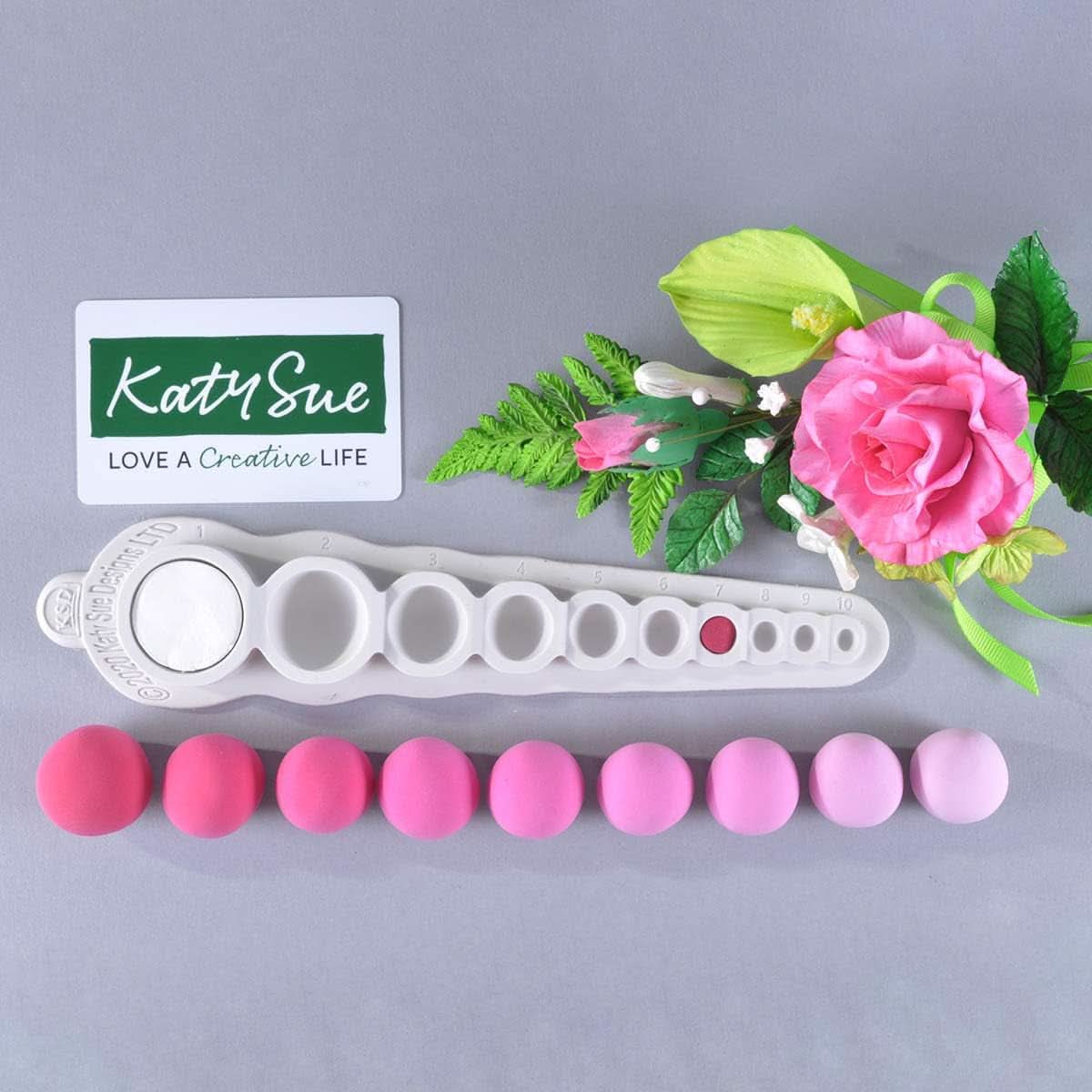 Katy Sue, Formowanie półkul krzemowych. Wymiary, dawkowanie Pasta cukrowa na 10 ubytków Kuchnia Naty Shop