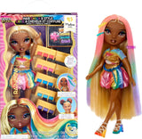 Lalka Rainbow High Hair Chalk & Styling - Meline - 28 cm tęczowa i złota zmywalna lalka kredowa do włosów, kolorowanie, stylizacja, zabawa, płukanie i powtarzanie, dla dzieci w wieku 4-12 lat