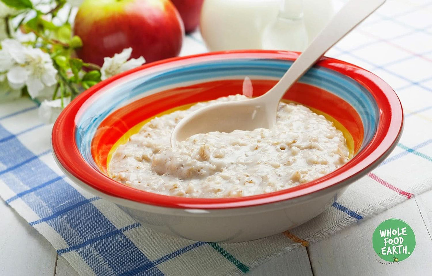Płatki Owsiane Fine - Bez GMO - Wegańskie - Bez mleka - Bez dodatku cukru 1kg Naty Shop Zboża