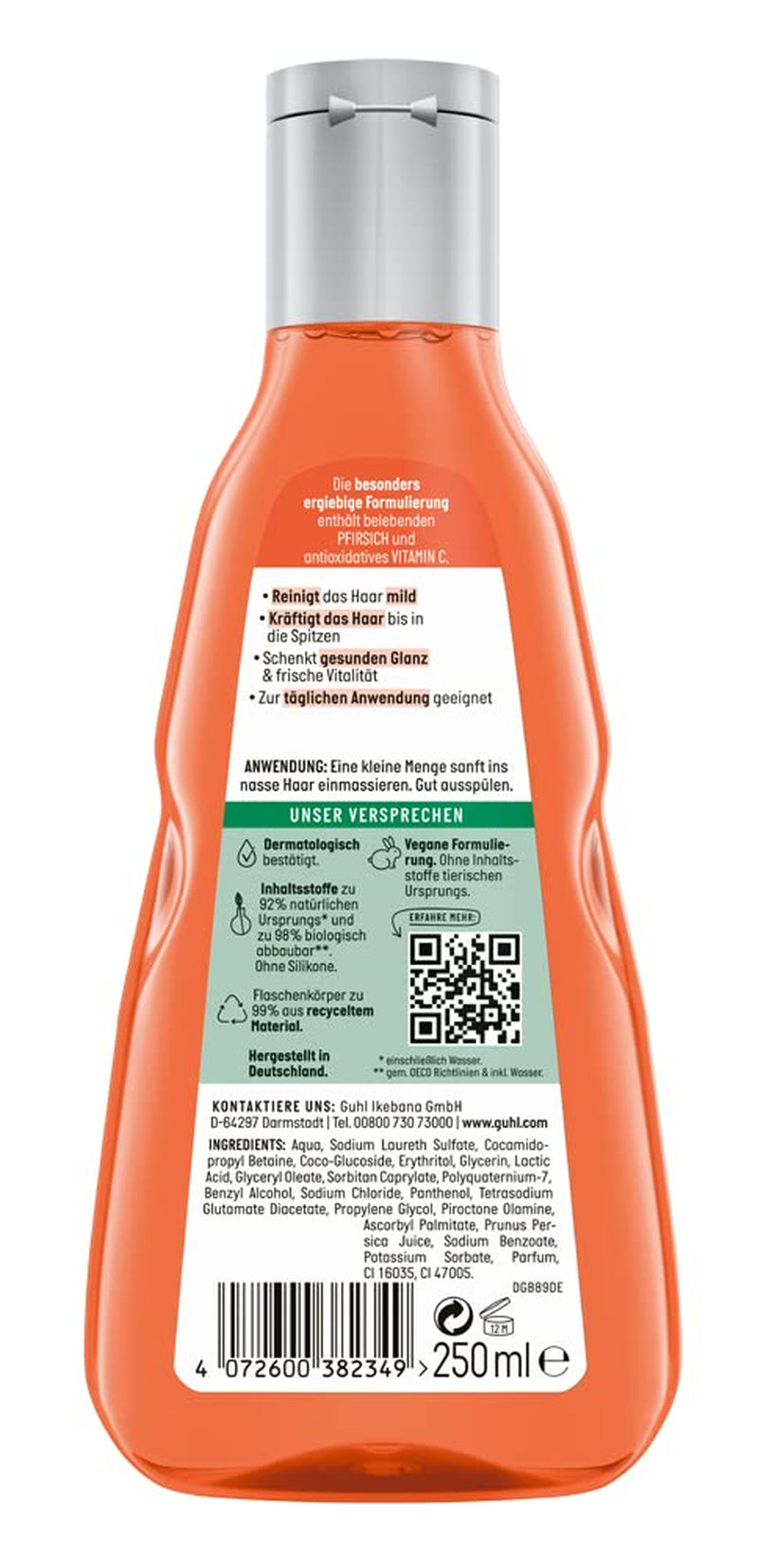 Szampon Guhl Fresh & Fruity - Zawartość: 250 ml - Rodzaj włosów: Normalne Pod prysznic i do kąpieli Guhl