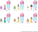 Mała lalka Mattel Disney Princess Royal Color Reveal z 6 niespodziankami, w tym pierścionkiem zapachowym i 4 akcesoriami (lalki mogą się różnić), seria Garden Party HRN63