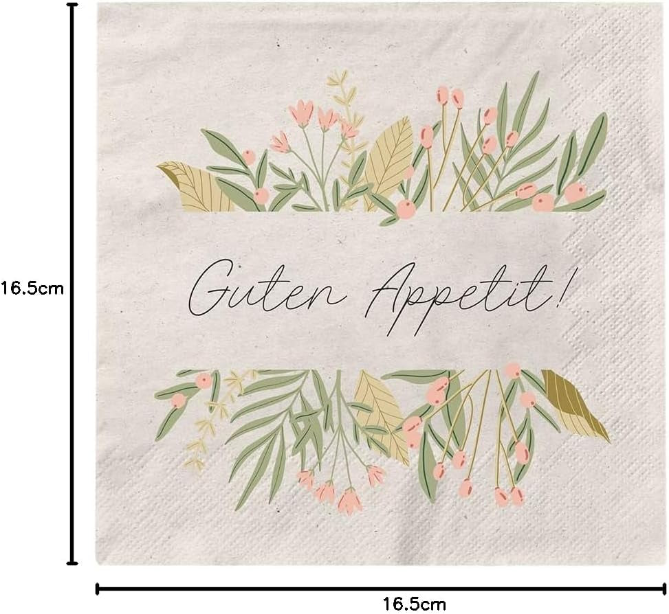 Grafik Werkstatt Serviettes Mit Spruch Groß | 20 sztuk | 16,5 x 16,5 cm | Szary | Smacznego!
