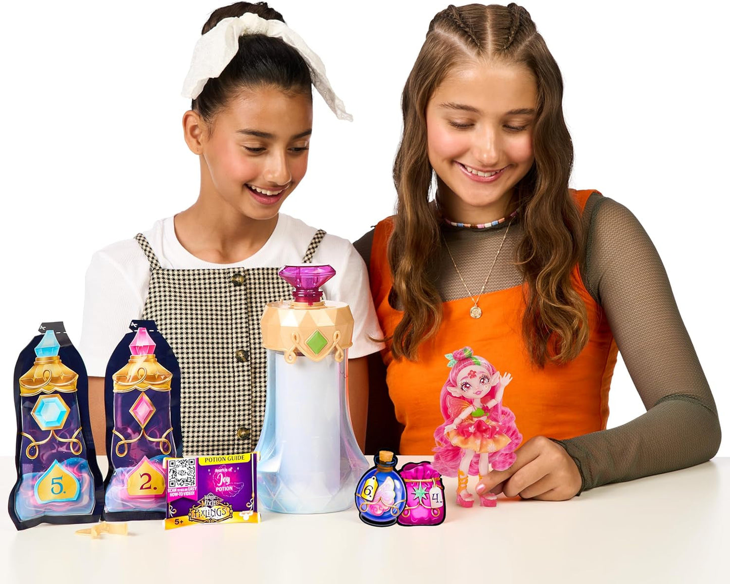 Lalka Pixlings Faye Deer: Magiczne odkrycie pięknej i szczegółowej lalki Pixlings o średnicy 16,5 cm w magicznej butelce z miksturą