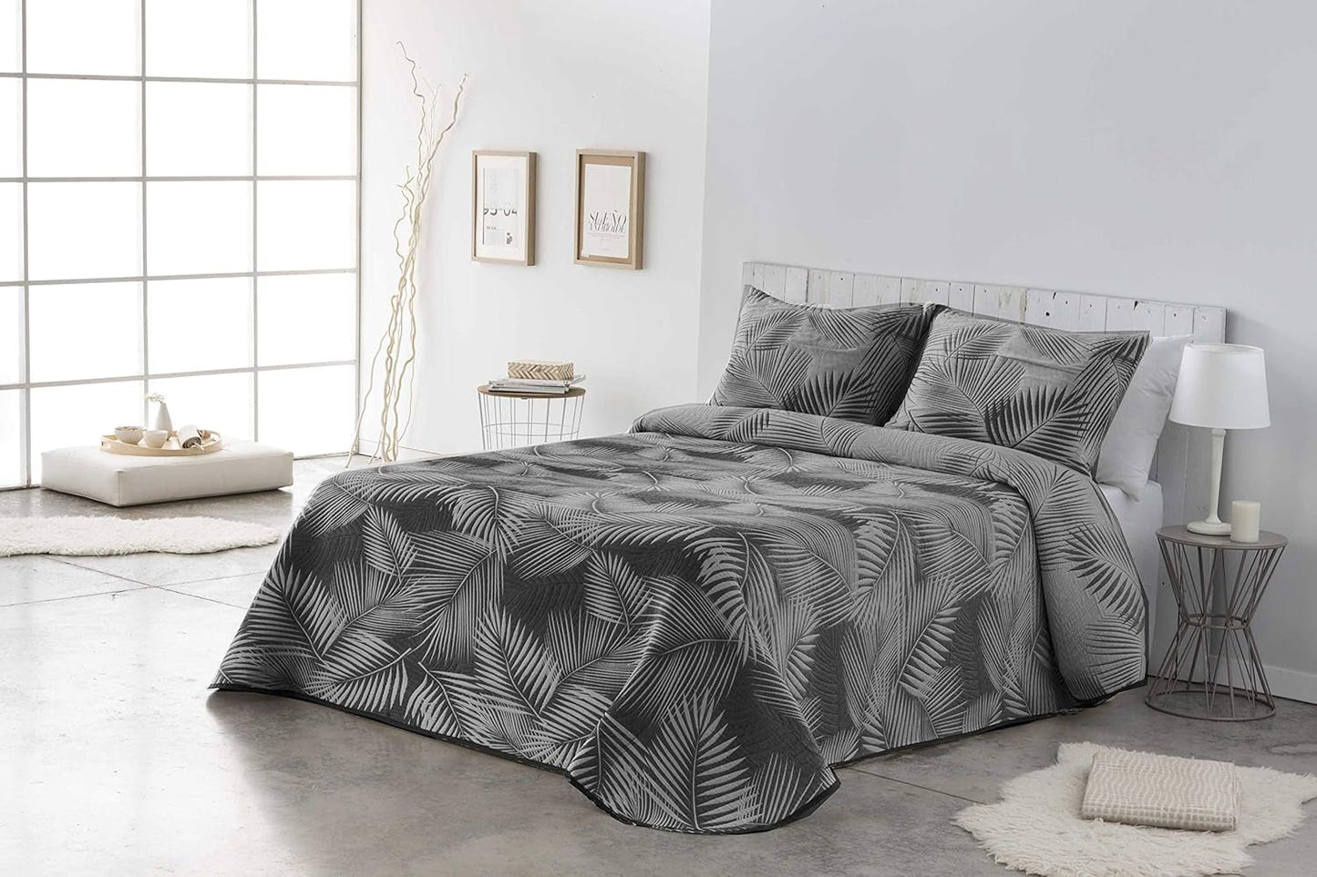 VIALMAN Sofia 30 Bouti Lekka kołdra na podwójne łóżko | kołdra rozmiar 250 X 270 cm, szara Kołdry i kołdry Naty Shop Mottled 135X190 Cm