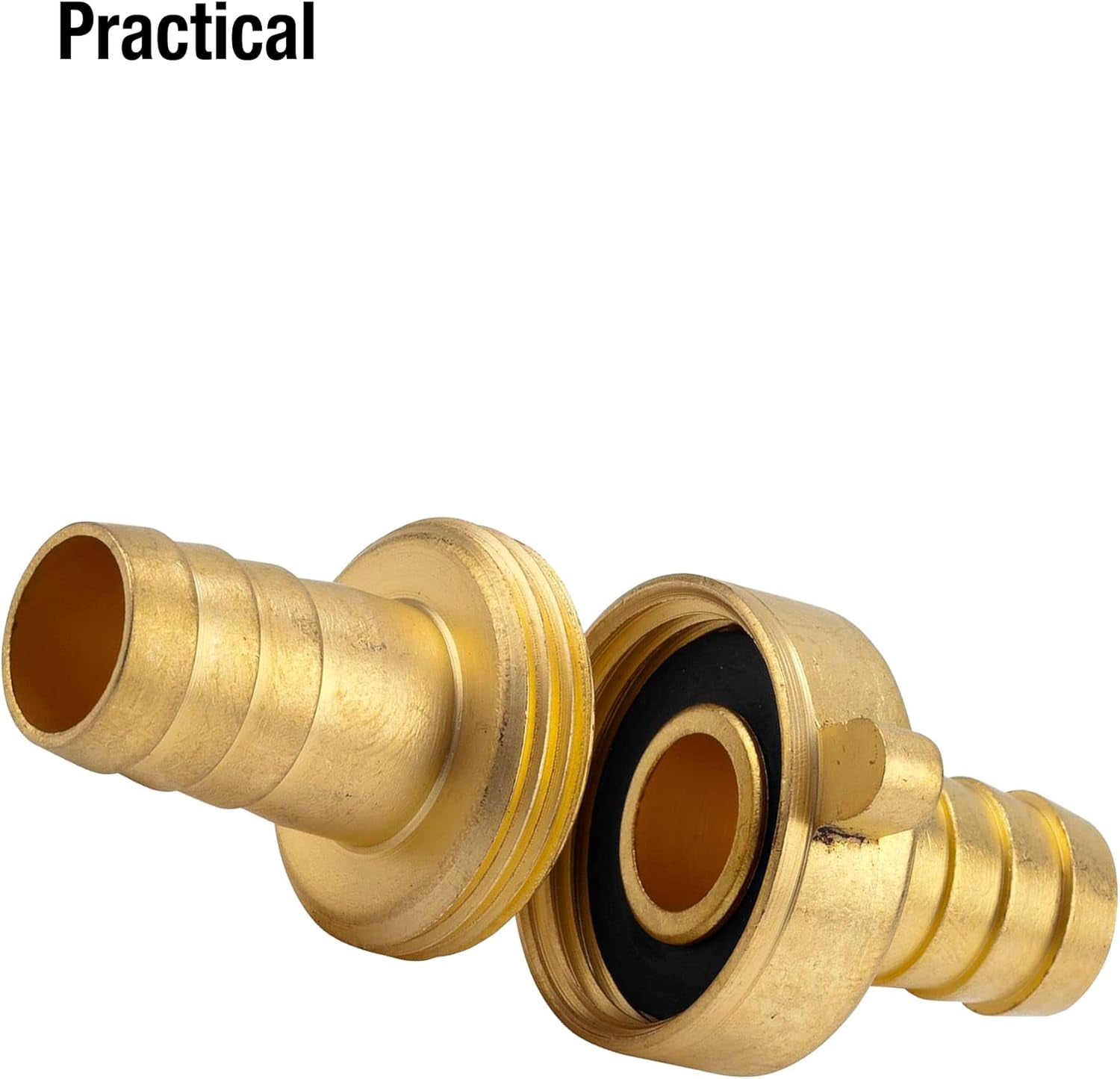 Gardena Mosiężna złączka do węża, 3 sztuki: Przedłużka węża, gwint 26,5 mm (G 3/4 cala), do węży 13 mm (1/2 cala) (7151-20)
