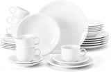 Seltmann Weiden 001.716175 Compact White 30-częściowy zestaw obiadowy, biały/prosty