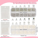 5820 Stück Strasssteine ​​​​Nägel, Glitzersteine ​​​​Nägel Und Halbrunde Perlen, AB Kristall Rhinestones, Flatback Nagel Steine ​​Mit Pinzette Und Stift Für Nagel/Diy (Mehrere Größen Und Farben)