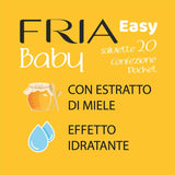 Chusteczki nawilżane Easy Baby z ekstraktem z aloesu i miodu nawilżające skórę, testowane dermatologicznie, opakowanie 20 szt. chusteczek