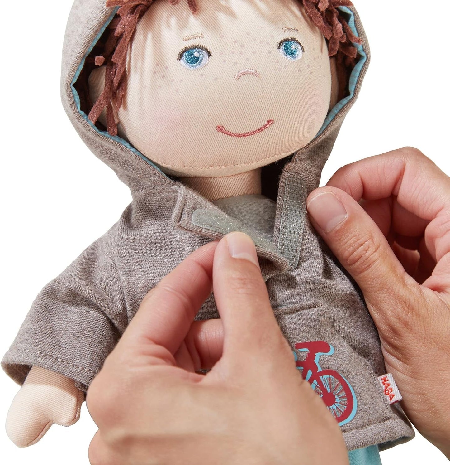 HABA 306528 - Lian Doll - Pluszowa lalka dla dzieci od 18 miesiąca życia wykonana z miękkich materiałów do zabawy i przytulania - Rozmiar: 30 cm Naty Shop Dolls