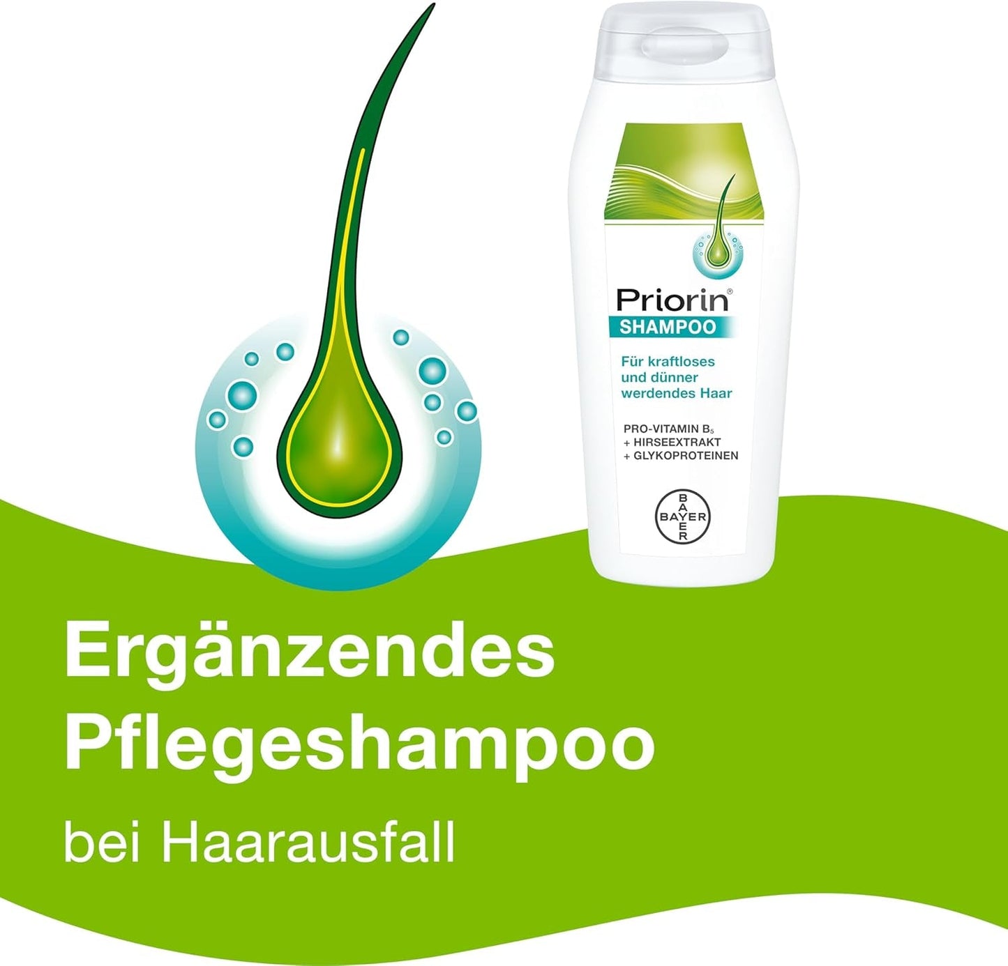 Priorin Shampoo - szampon wzmacniający włosy - dodatkowa pielęgnacja słabych, cienkich włosów - bez parabenów i barwników - 1 x 200 ml Pielęgnacja włosów Naty Shop