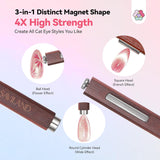 SAVILAND 4X Hochfester Cat Eye Magnes na Nagel: 3-w-1 Nagel Magnes Rund Lange Streifenperle N35 Neodymowy Ultra silny magnes na Nagellac Präzise 3S Formung Cat Eye Gel Nagellak Magnes Magnetstift