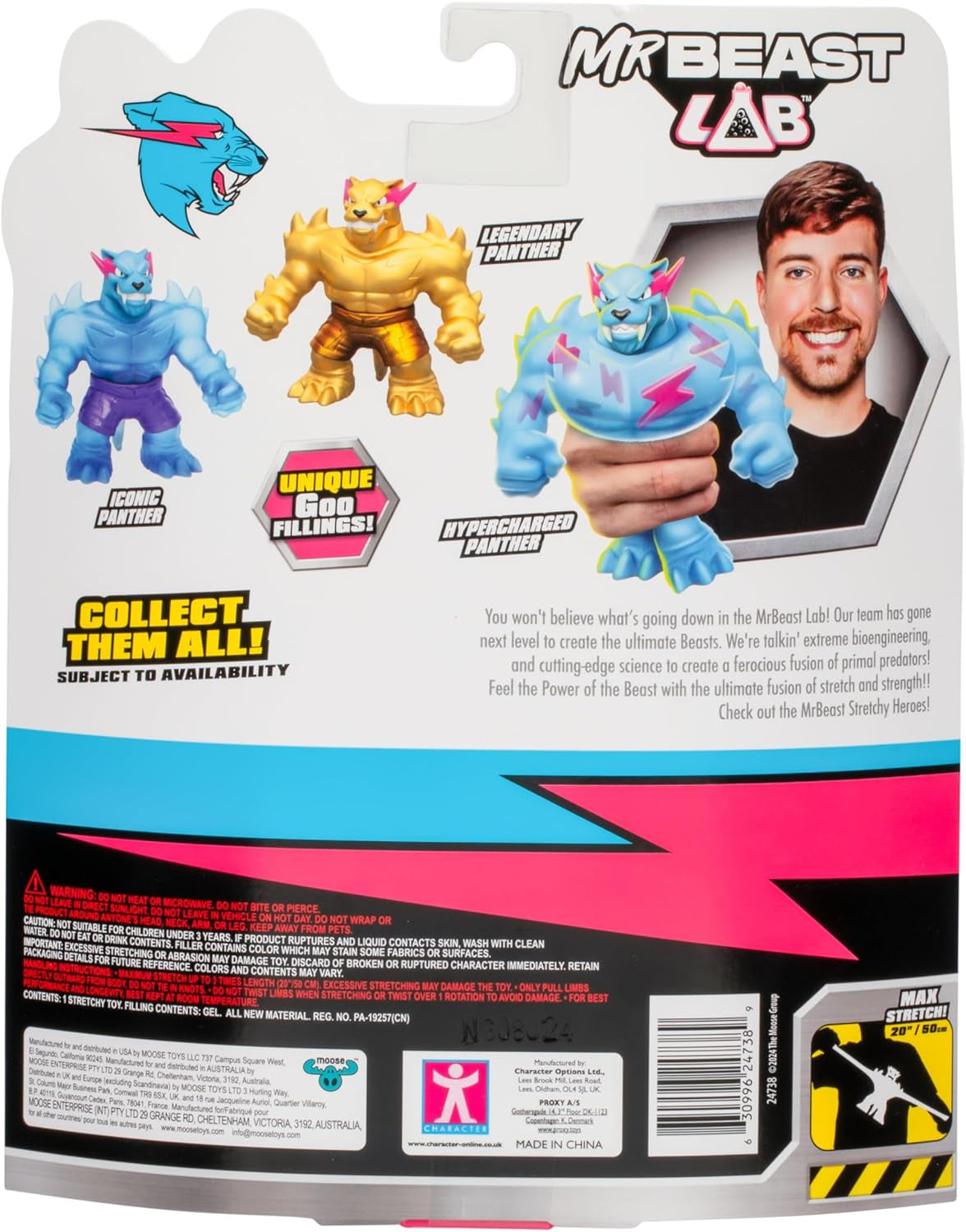 MRBEAST LAB 24738 bohaterowie GOO JIT Zu elastyczna figurka składana legendarna pantera figurki Naty Shop