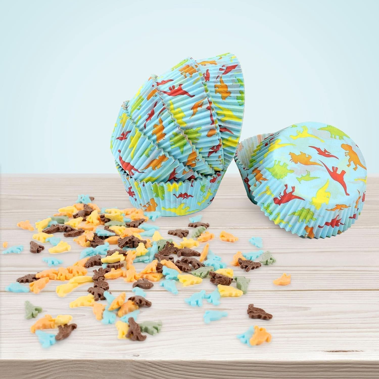 Zestaw Günthart Dino, 55 gramów + 50 papierowych foremek na babeczki Sprinkles Naty Shop