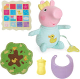 Interaktywna lalka Peppa Pig 28 cm Evie z 20 dźwiękami i wieloma funkcjami, zestaw zabawek dla dzieci od 3 lat