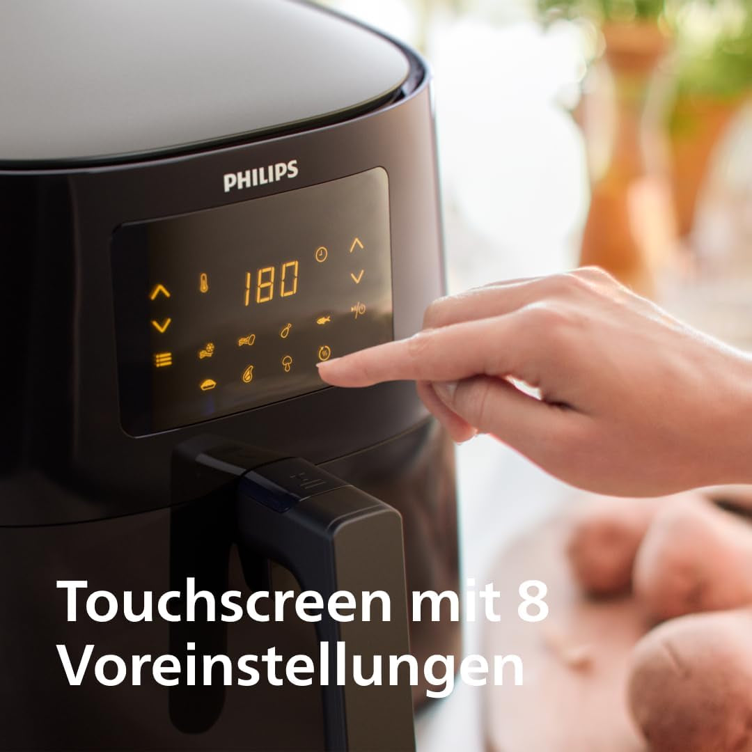 Philips 3000Er Airfryer XL - Technologia Rapid Air, smażenie do 90% mniej tłuszczu, pojemność 1,2 kg, 6,2 litra, ekran dotykowy Sprzęt AGD Naty Shop