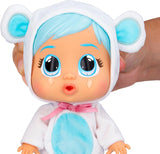 Cry Babies Loving Care Kristal Doll, Kristal Loving Care Baby Doll z 3 akcesoriami do zabawy w lekarza, opieki pielęgniarskiej, płaczu prawdziwymi łzami, zabawka dla 18-miesięcznego dziecka