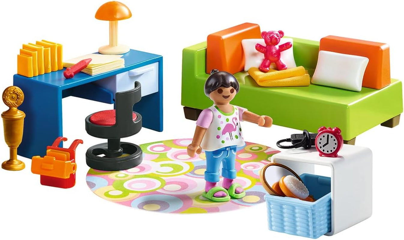 PLAYMOBIL domek dla lalek 70209 Pokój młodzieżowy z figurką dziewczynki i akcesoriami, od 4 lat Domki dla lalek Naty Shop