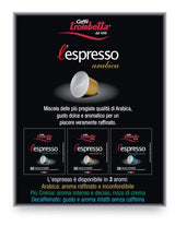 Caffè TROMBETTA L 'Espresso, Włochy Kaffee Nespresso kompatybilne Kapseln. Aus 100% Arabica mit einem vollmundigen und körperreichen - 50 Kapseln, 50 Stück (1 opakowanie)