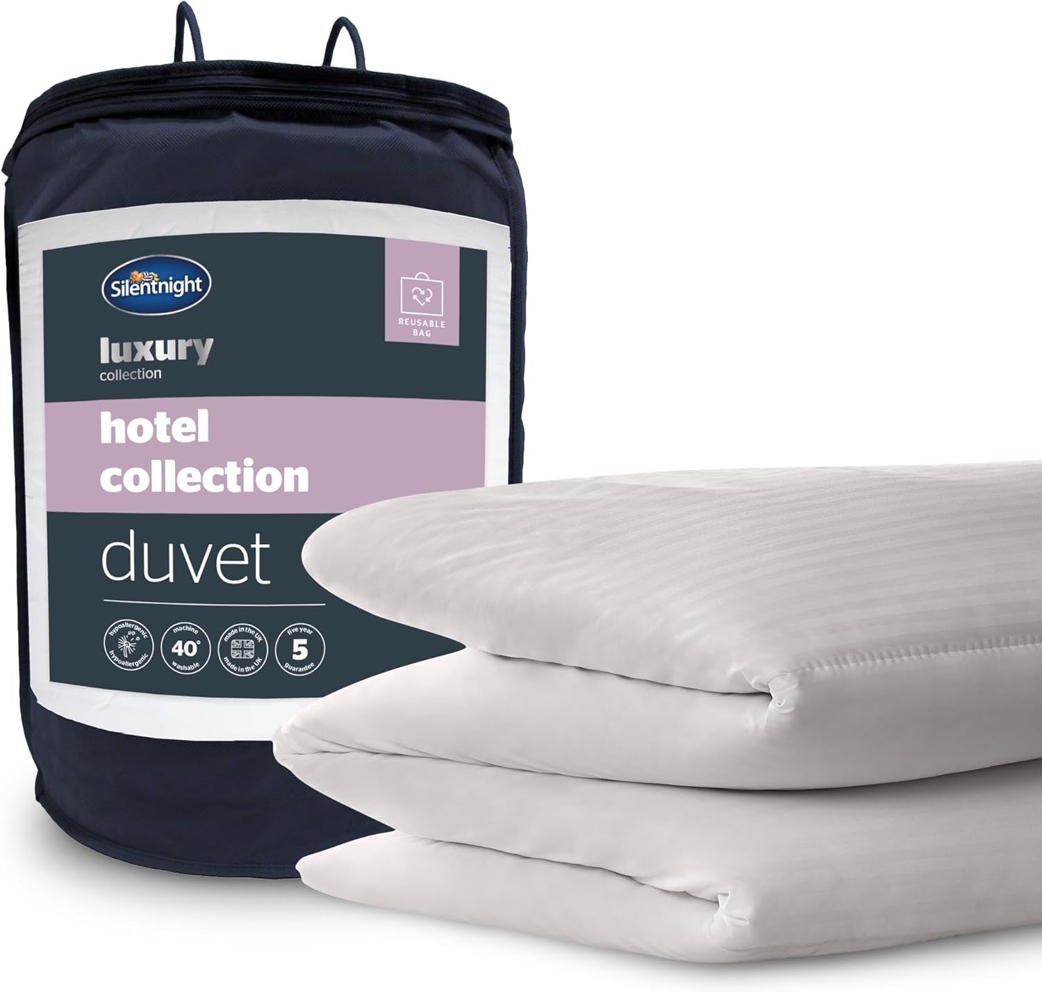 Kolekcja hotelowa Silentnight Duvet, 13,5 tog, poliester, biały, Super King Kołdry i kołdry Naty Shop Łóżko typu Super king-size: 13,5 tog