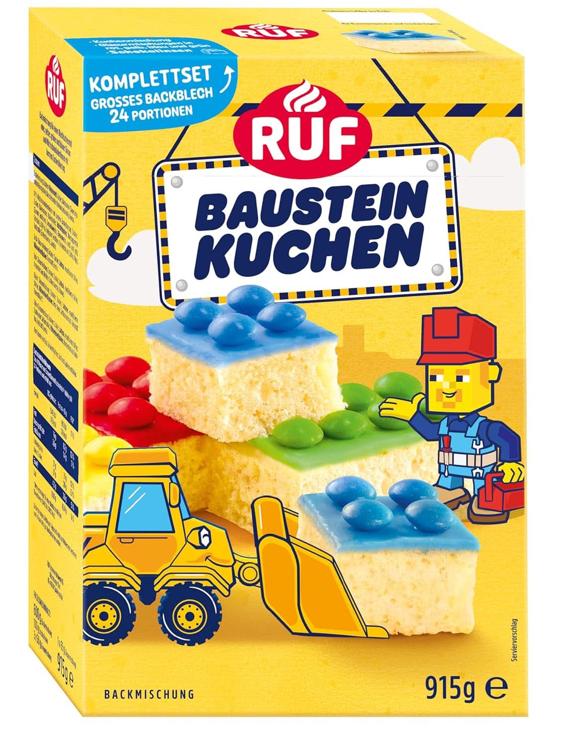 RUF Mieszanka do ciast, różne kolory Glazury i dekoracje Naty Shop 915 gramów Ciasto Konstruktora
