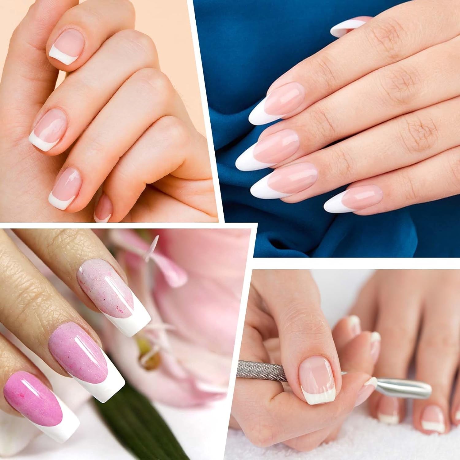 1620 Stück French Schablonen Nägel, French Nail Schablone, Maniküre Schablonen, Selbstklebende Nail Art Naklejka Frenchs Für DIY Nageldesign Maniküre Dekoration Nageldesign Zubehör