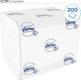 Papier toaletowy Kleenex w jednym arkuszu 8408, 2-warstwowy papier toaletowy w opakowaniach zbiorczych, wykonany z papieru z certyfikatem Fsc, 36 opakowań x 200 arkuszy (7200 arkuszy)