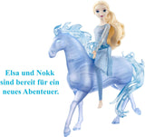 Mattel DISNEY Kraina Lodu Elsa i Nokk — poruszająca się lalka Elsa, majestatyczna figurka wodna Nokk, inspirowana drugim filmem, dla dzieci w wieku od 3 lat, HLW58