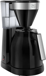 Melitta Easy Top - Ekspres do espresso z filtrem i szklaną karafką, na maksymalnie 10 filiżanek kawy, czarny/stal nierdzewna