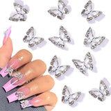10 sztuk Stop Motyl Ozdoby do paznokci Metalowe ozdoby do paznokci Kamienie do diamentów Gwoździe Klejnoty Biżuteria do paznokci Ozdoby artystyczne Tworzenie biżuterii artystycznej do paznokci