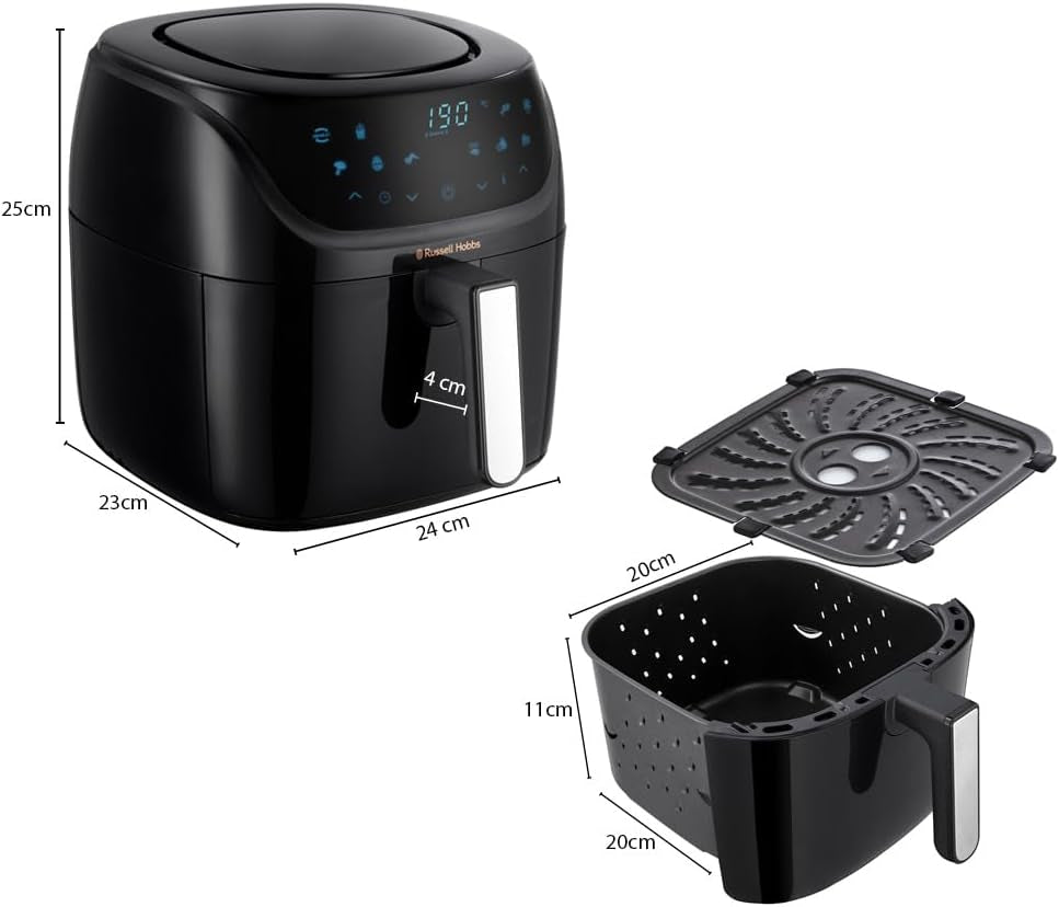 Russell Hobbs Air Fryer L 4L Rapid Airfryer, 7 funkcji gotowania, 10 programów Sprzęt AGD Naty Shop