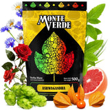 Herbata Yerba Mate Z Ashwagandhą 500G - Brazylijska Herbata Mate Z Ashwagandhą I Ziołami Leczniczymi - Bez Sztucznych Dodatków, Naturalny Smak | Herbata zielona mate sypka 0,5kg z roślinami leczniczymi