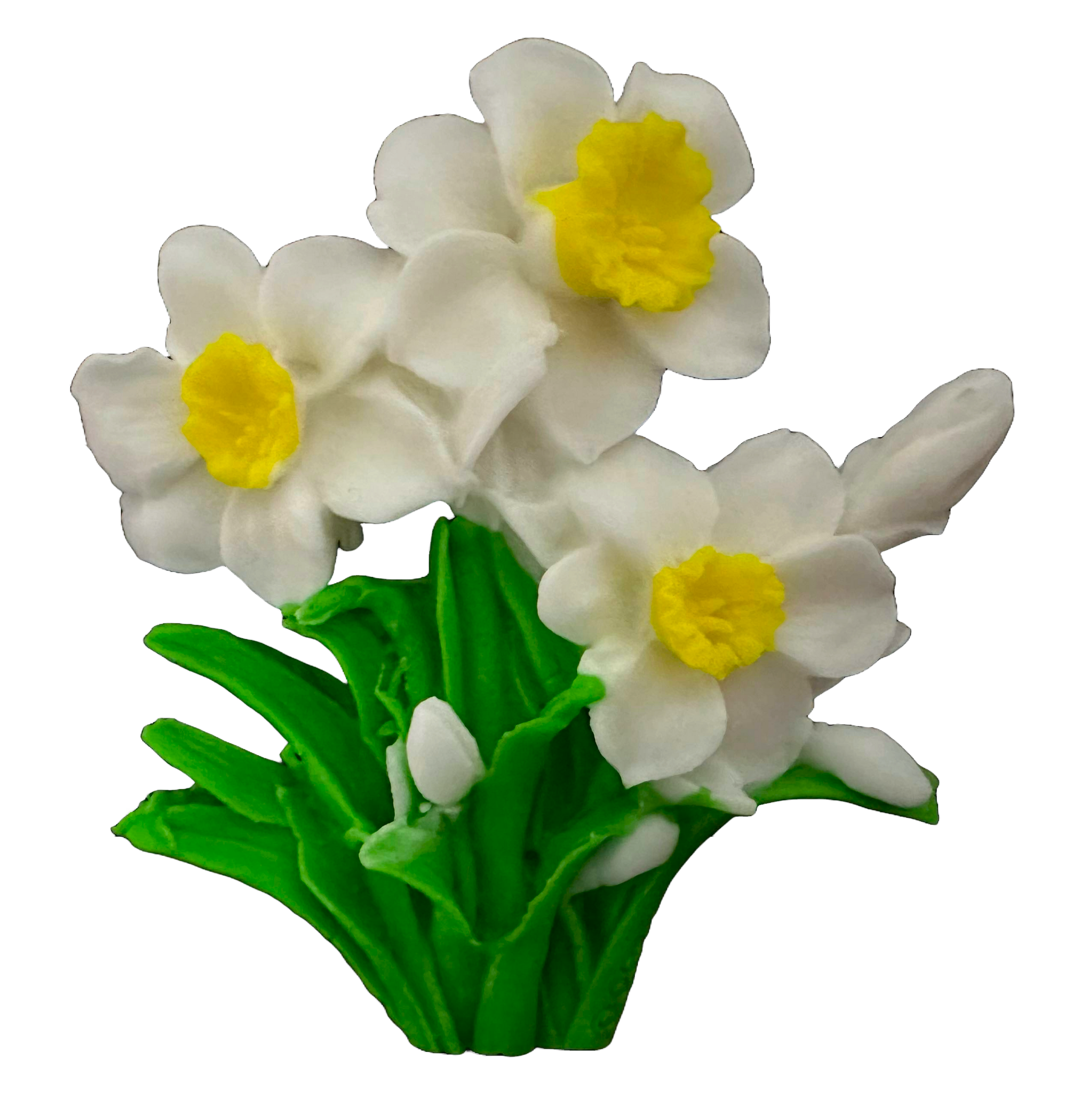 Dekoracja z cukru jadalnego, Białe żonkile. Dekoracje ze sklepu Sugar Paste Nati