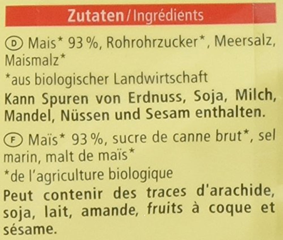 Bio Płatki Kukurydziane Bezglutenowe Płatki 375G Naty Shop