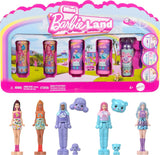 Barbie Mini Barbieland Zestaw 5 lalek fashionistek, ok. Mini lalki o wysokości 3,8 cm w szminkowych rękawach Zestaw z kolekcji niespodzianek (style mogą się różnić), lalki JBD26 Naty Shop, 4 sztuki
