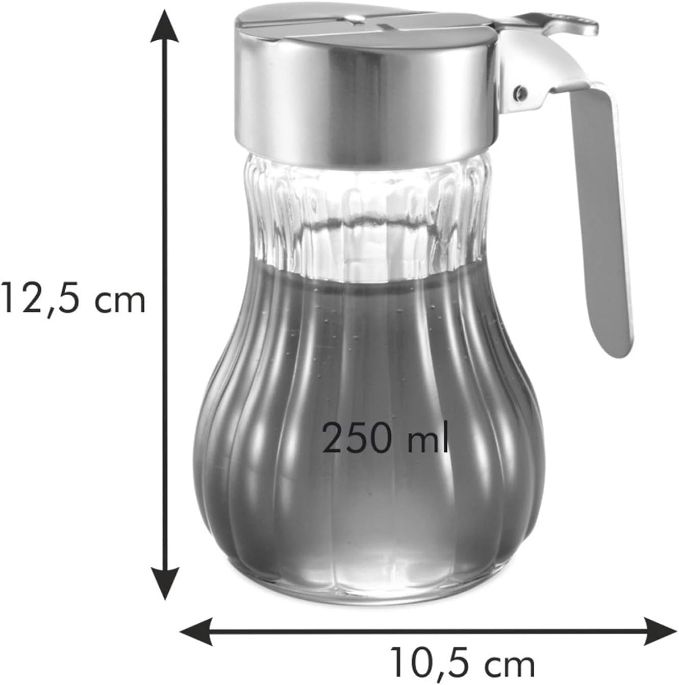 Kubek na śmietankę/miód Tescoma CLASSIC 250 ml, stal nierdzewna i wytrzymałe szkło, idealny do domu i gastronomii, trwały i funkcjonalny