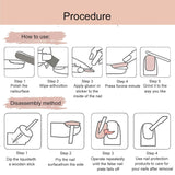 24 szt. Różowa kokardka z diamentem tabletki do francuskiego Manicure kwadratowe paznokcie wzór ze strasami Nude różowe sztuczne paznokcie Full Cover klej Manicure