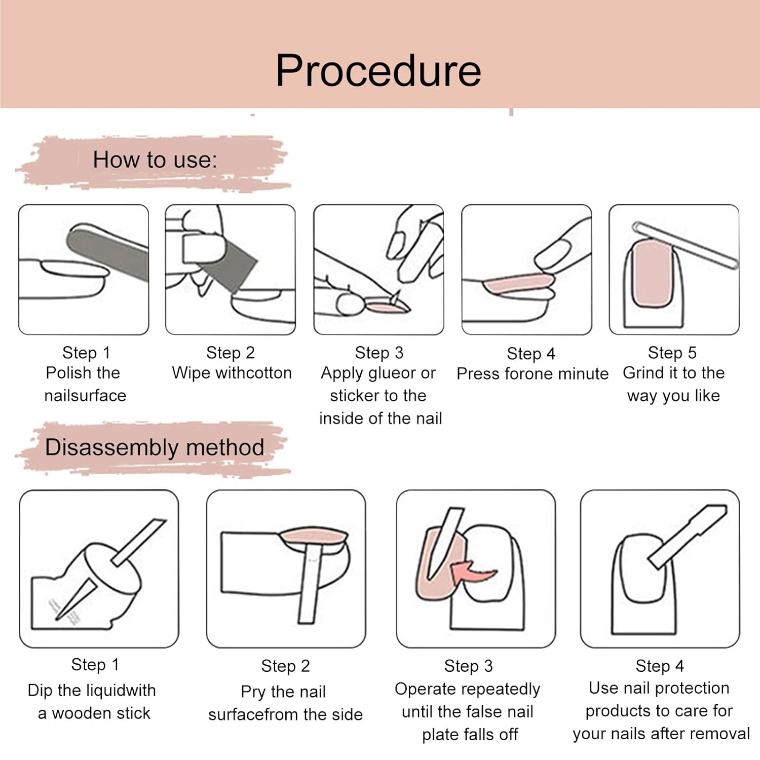 24 szt. Różowa kokardka z diamentem tabletki do francuskiego Manicure kwadratowe paznokcie wzór ze strasami Nude różowe sztuczne paznokcie Full Cover klej Manicure
