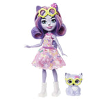 Enchantimals HHB90 - lalka Hadley Husky (około 15 cm) i figurka zwierzęcia z psim zaprzęgiem, mała lalka z odpinaną spódnicą i akcesoriami, świetny prezent dla dzieci w wieku od 4 lat
