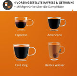 Ekspres ręczny Krups Precision z kolbą i młynkiem, ekspres barista z intuicyjnym panelem sterowania, ustawieniami wstępnego zaparzania, ekspres z dyszą parową, szybkie nagrzewanie, XP801T10
