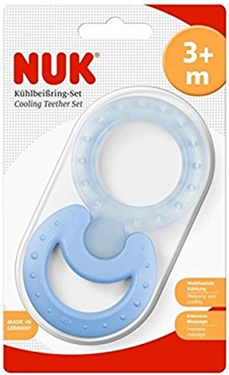 NUK Classic and Cool 2-częściowy zestaw pierścieni ząbkujących Cooler do masażu i chłodzenia 1 zestaw bez BPA, różne kolory