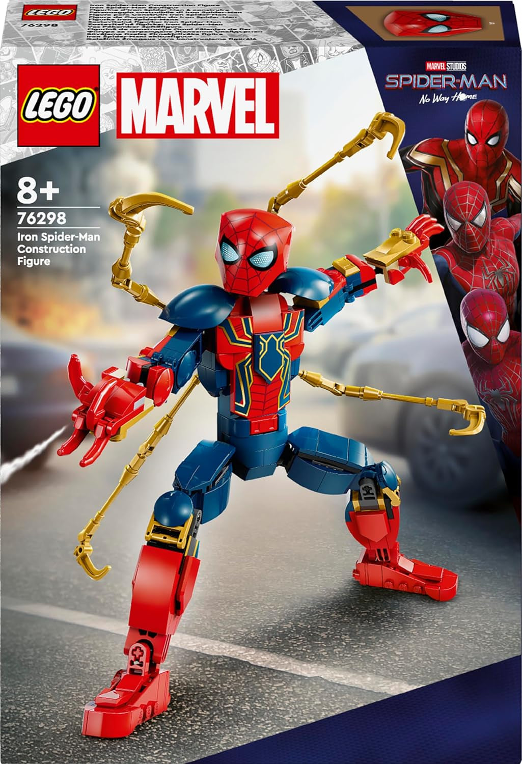 Klocki LEGO Marvel Iron Spider-Man Zabawka akcji superbohatera dla dzieci w wieku powyżej 8 lat Chłopcy i dziewczęta Zestaw zbroi Model do zbudowania Avengers Pomysł na prezent dla fanów filmów Marvela 76298 Zestawy do budowania Szukaj w sklepie LEGO