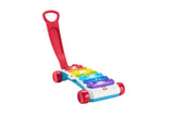 Fisher-Price Świecący ksylofon gigant - elektroniczny instrument muzyczny do ciągnięcia wraz z piosenkami z treściami edukacyjnymi, dla dzieci, już od 9 miesiąca życia, wielokolorowy, wersja: francuska, HJK40 Jucarii Bebe Naty Shop Francese