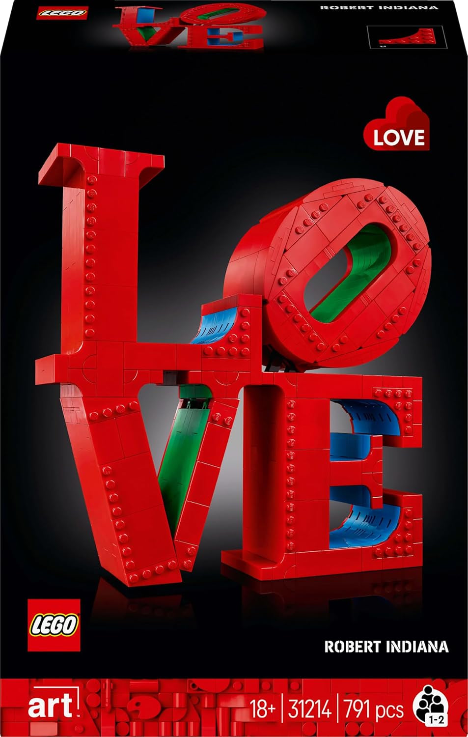 Zestaw LEGO Art Love do budowania dla dorosłych Dekoracja wnętrz Prezent na Walentynki i Dzień Matki dla kobiet i mężczyzn Twórcze zajęcia dla miłośników sztuki i projektowania 31214 Zestawy do budowania Besuche den LEGO-Store