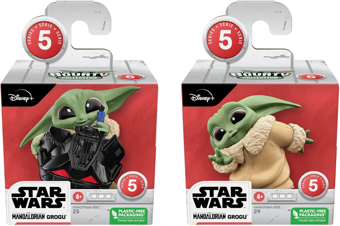 Star Wars Hasbro the Bounty Collection, seria 5, 2-pak figurek Grogu, gra w kask, gra Peek-a-Boo, zabawka dla dzieci powyżej 4 lat, 5,5 cm, multi, figurki F5941 Naty Shop