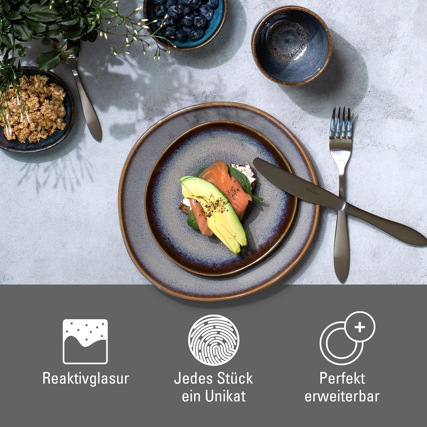 Zestaw stolików Lave w kolorze beżowym firmy Villeroy & Boch, 4 sztuki, ok.