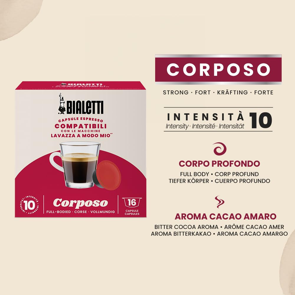 -Kaffee Lavazza® Kapseln – Corposo – 16 Kapseln (Packung mit 3)