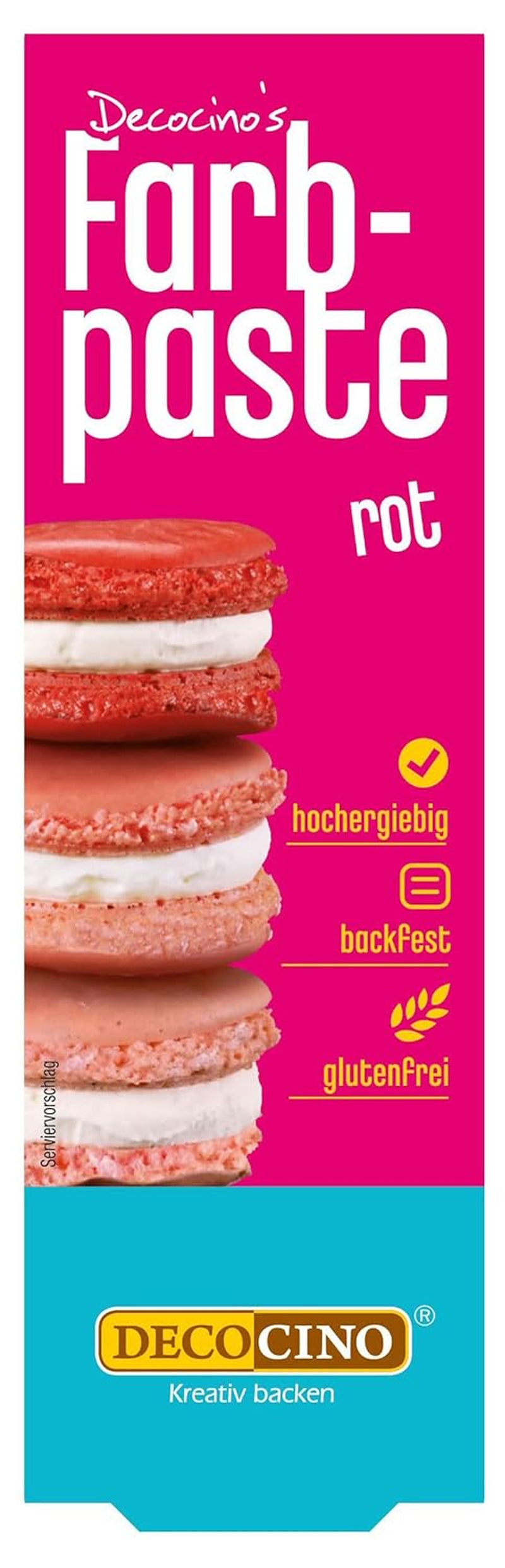 DECOCINO różowa pasta koloryzująca - 20 g - Barwnik spożywczy, idealny do barwienia ciast, kremów i kremów - Nie zawiera azowych kwasów tłuszczowych i glutenu