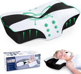 Poduszka ortopedyczna SAHEYER poduszka podtrzymująca szyję poduszka pod głowę ergonomiczna poduszka pod szyję poduszka boczna do spania 60 X 40 X 13/11 cm poduszka z pianki memory dla śpiącego na boku plecy i brzuch Poduszki ortopedyczne szyjki macicy Naty Shop czarny
